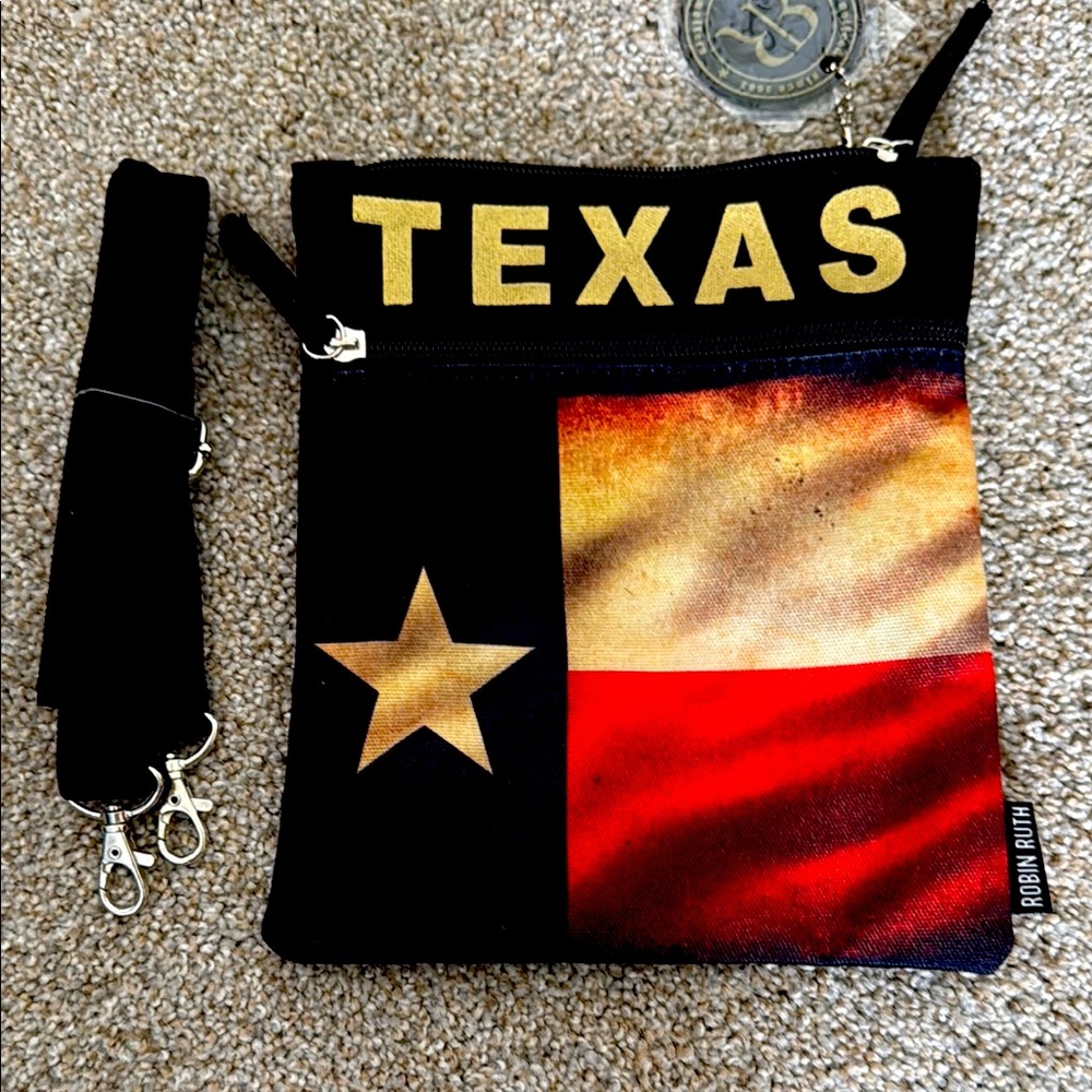 Robin Ruth Black and Gold Crossbody Bag